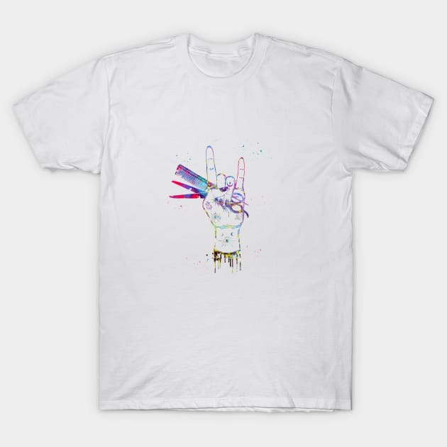 Hairstylist Art T-Shirt by erzebeth